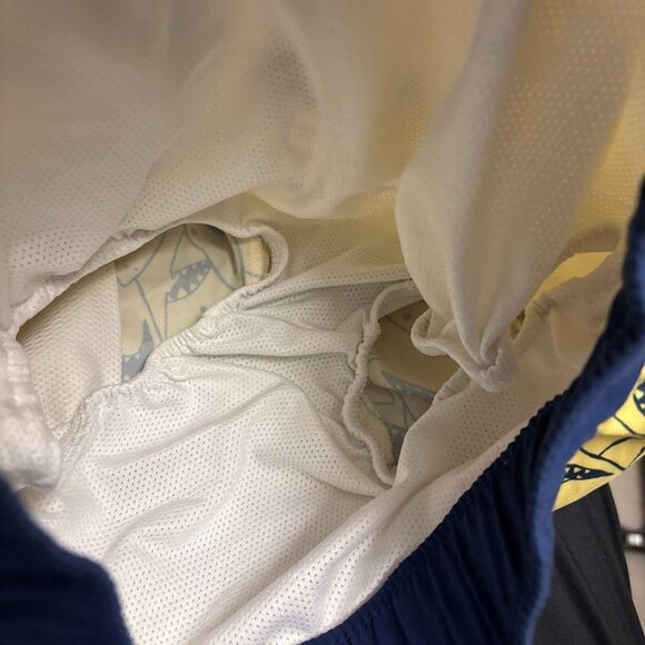 Gap Boys Board Shorts Yellow Blue Sharks Pockets Drawstring Swim Trunks S - Picture 8 of 8